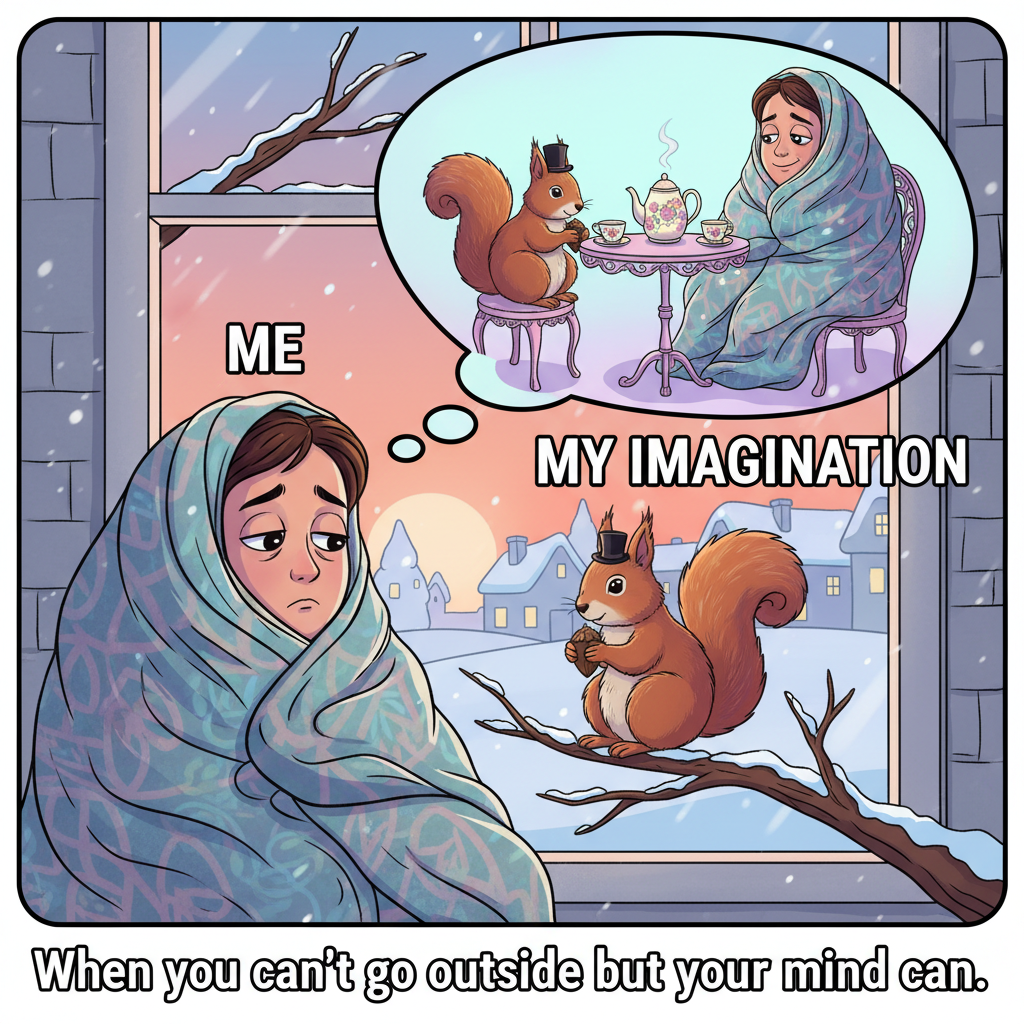 Seasonal depression hitting so hard I'm considering befriending a squirrel just for the company.