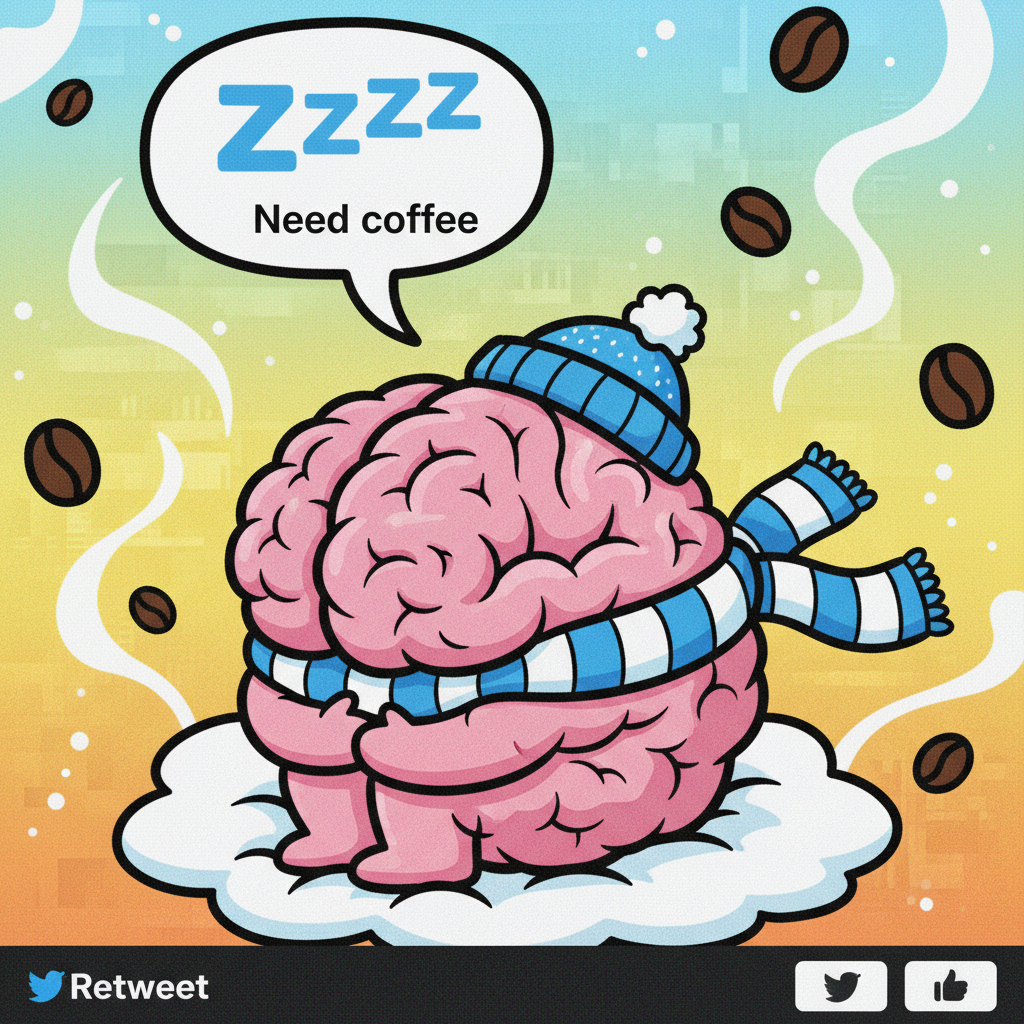 My brain cells hibernating until spring. Send coffee and serotonin.