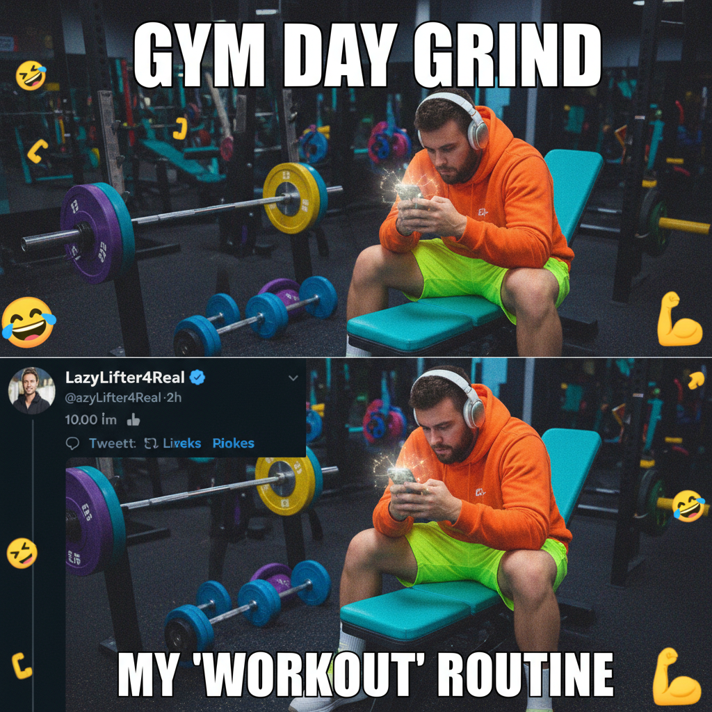 My 'gym buddy' is just me staring at my phone between sets. Relatable?