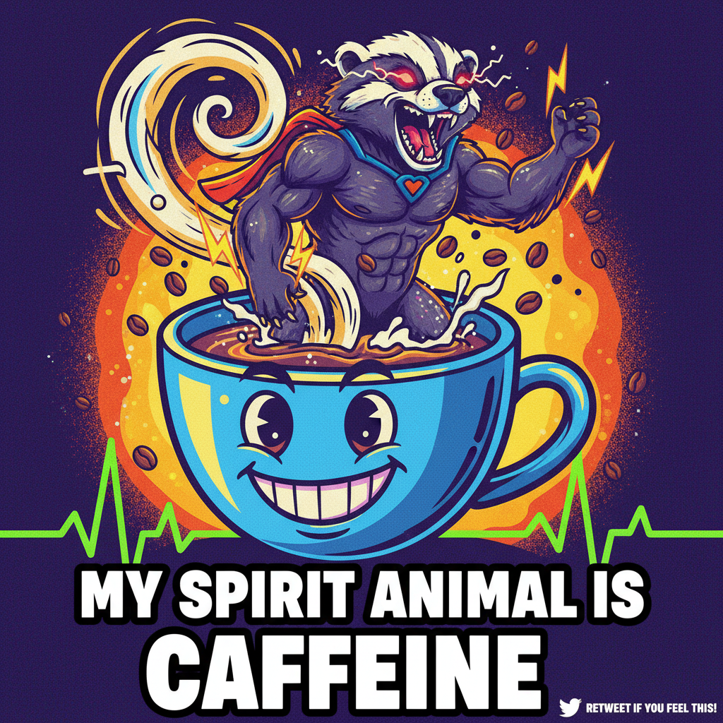 My blood type is coffee. My spirit animal is a triple espresso.