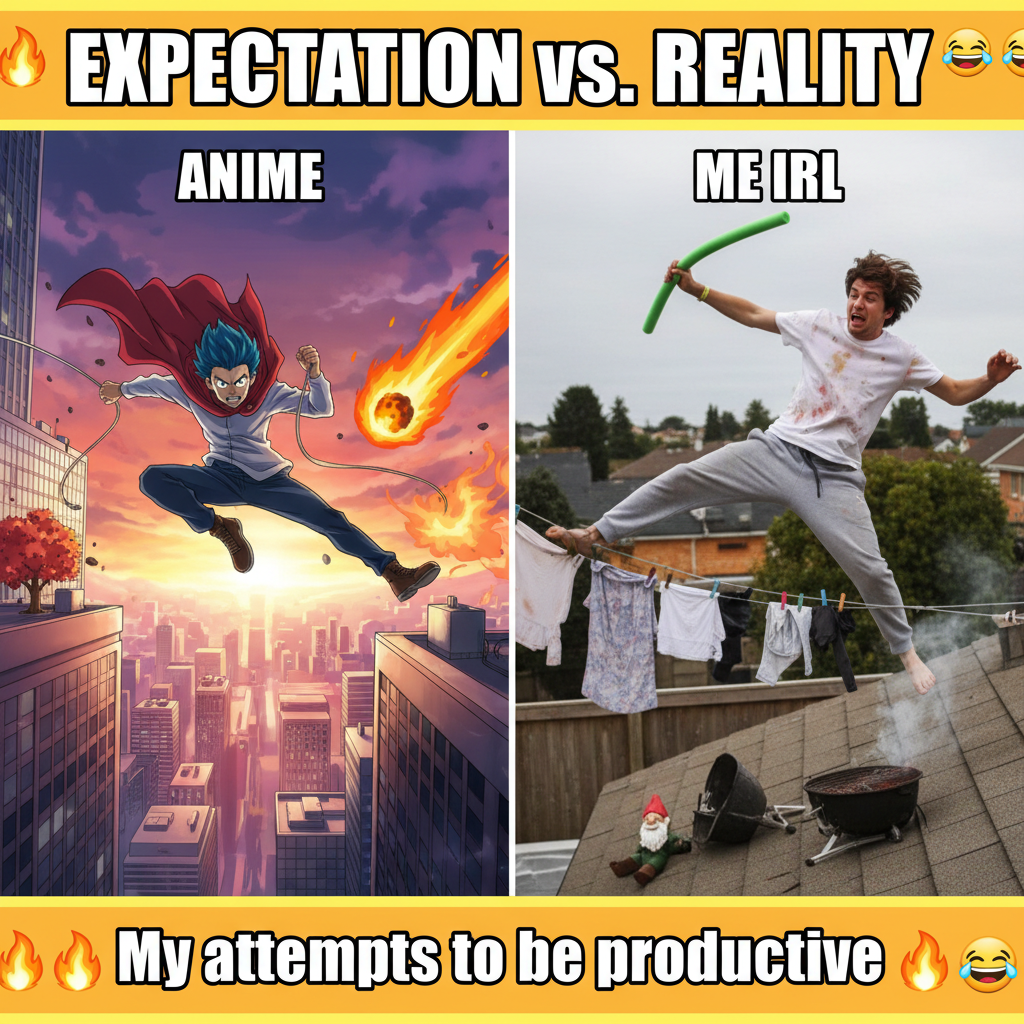 When you try to use anime logic in real life and it just doesn't work.