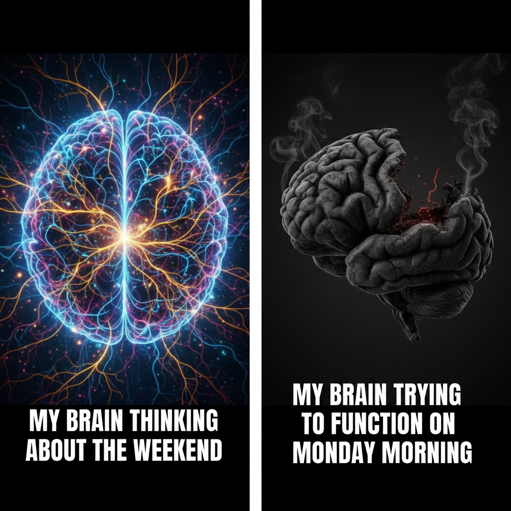 My brain on Monday mornings vs. my body clock's betrayal