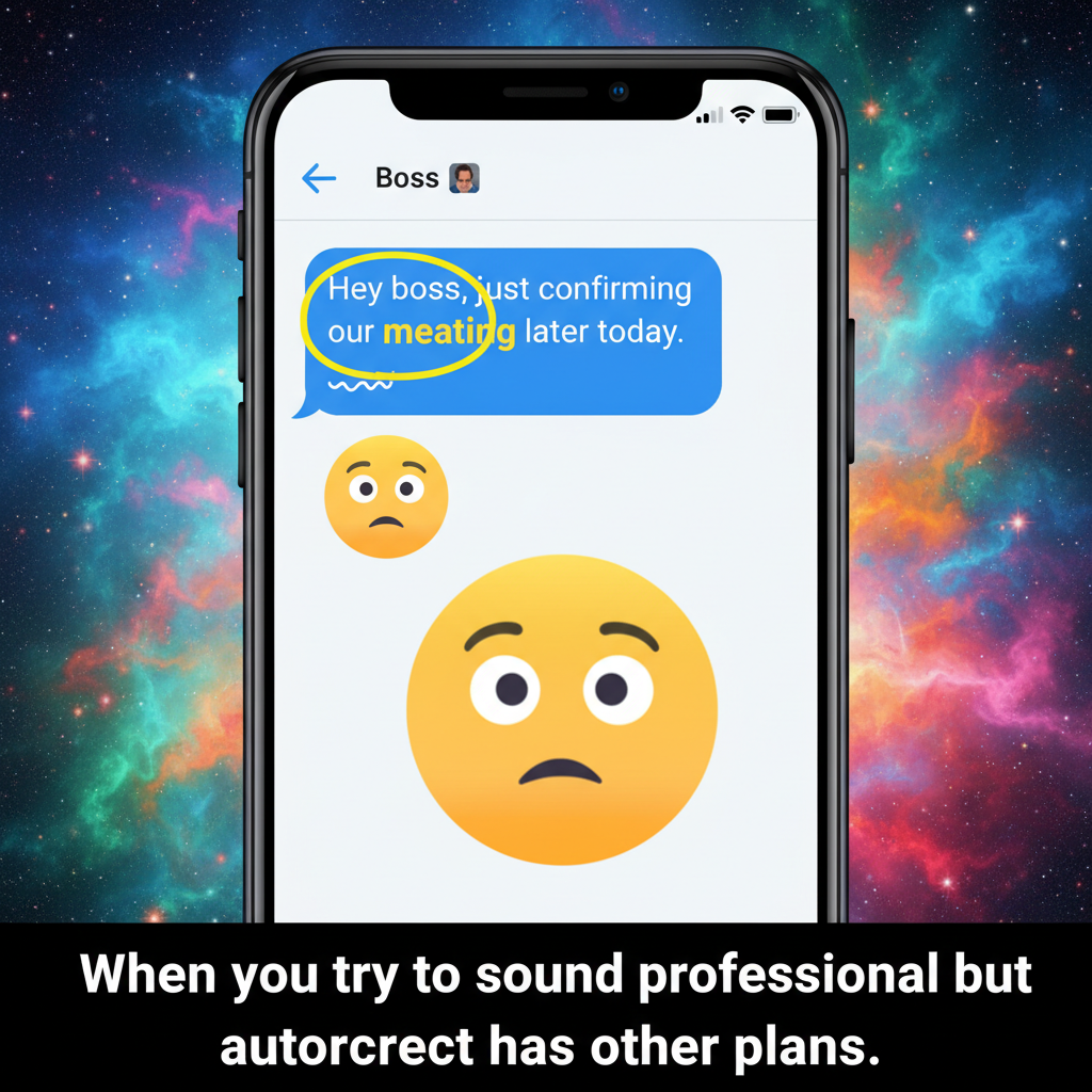 Autocorrect changed 'meeting' to 'meating'. My boss is now very confused.