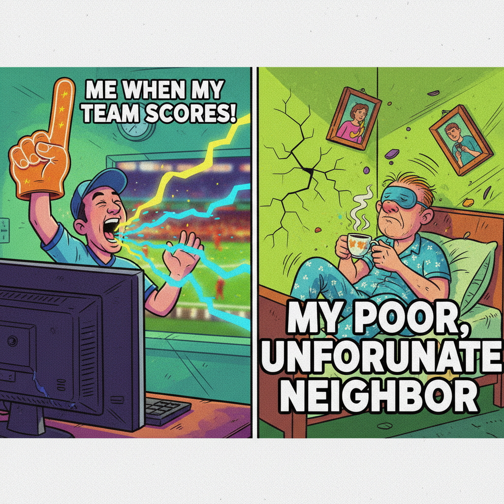 My team scored. My neighbors definitely heard me. Sorry, not sorry. #SportsFan