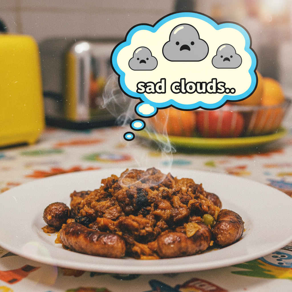 My toddler just told me my cooking tastes like 'sad clouds'. Time to order takeout.