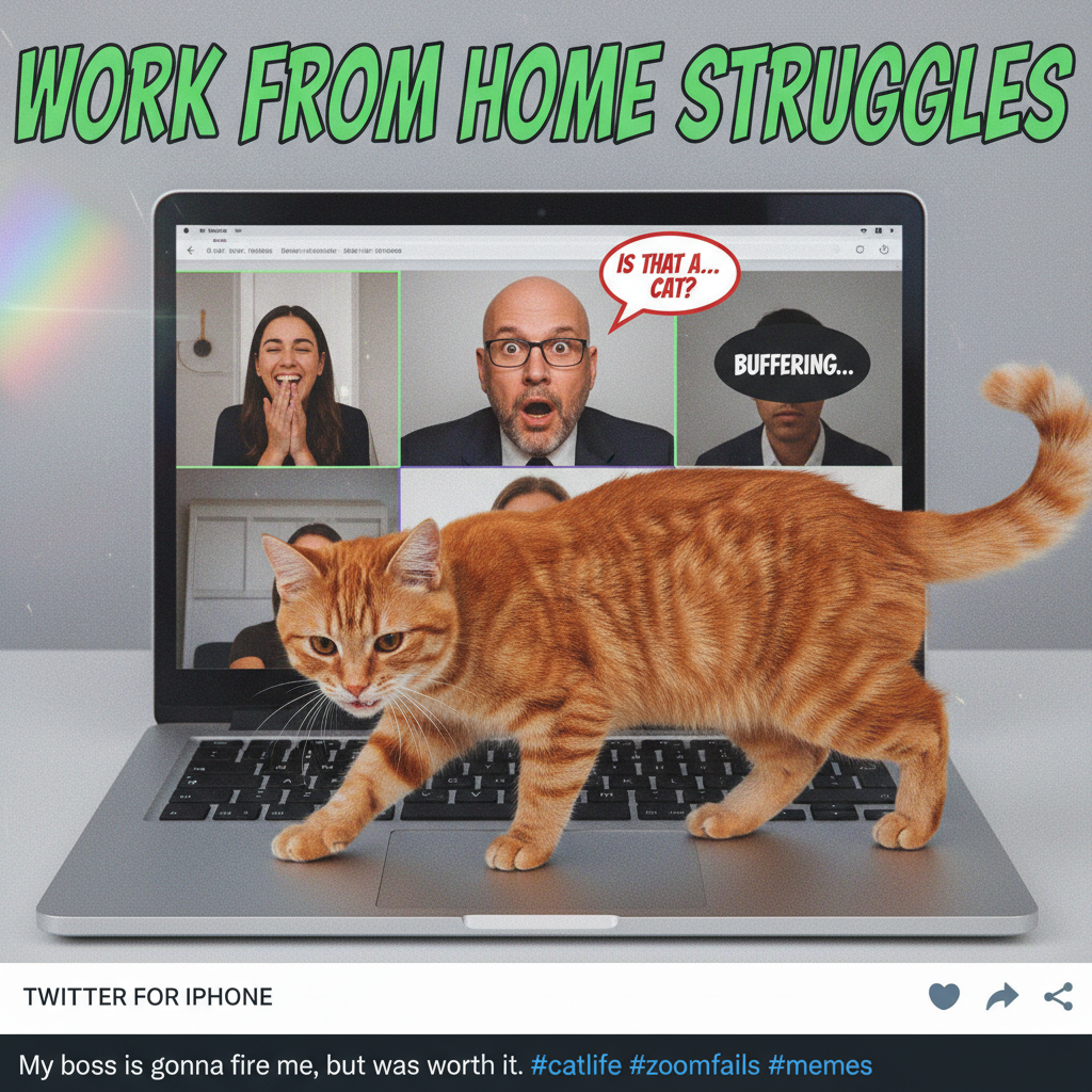 My cat just walked across my keyboard during a Zoom meeting with my boss. He's promoted now.