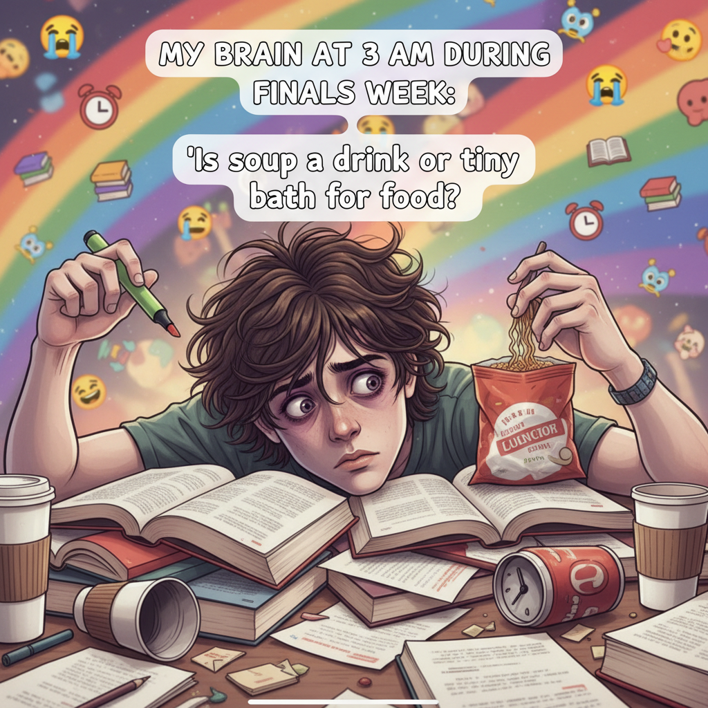 My brain during exam season: 'Is sleep a myth?'