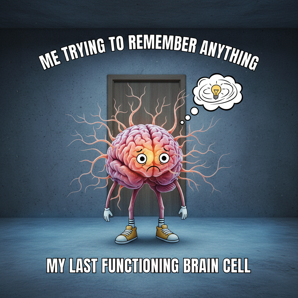 My brain cells trying to remember what I walked into the room for