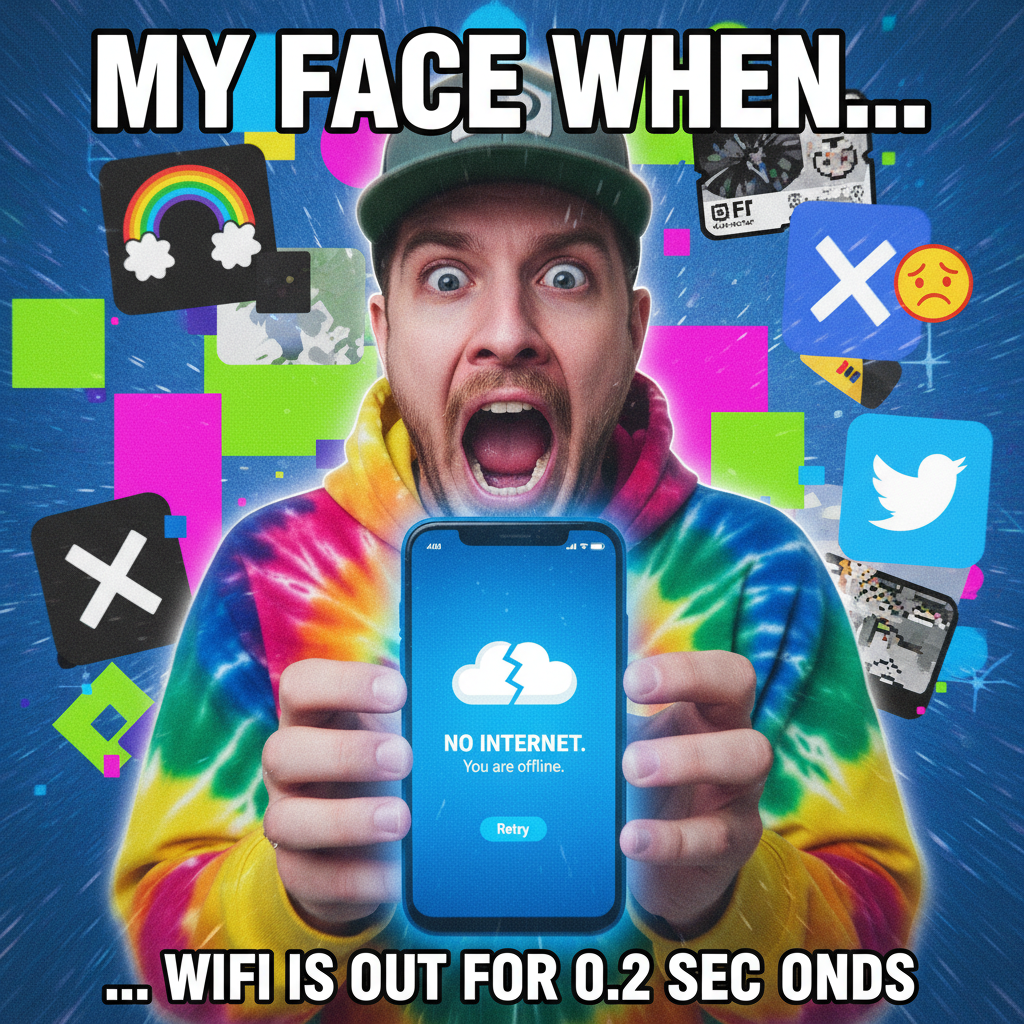 The exact moment my WiFi goes down: My entire life flashes before my eyes.