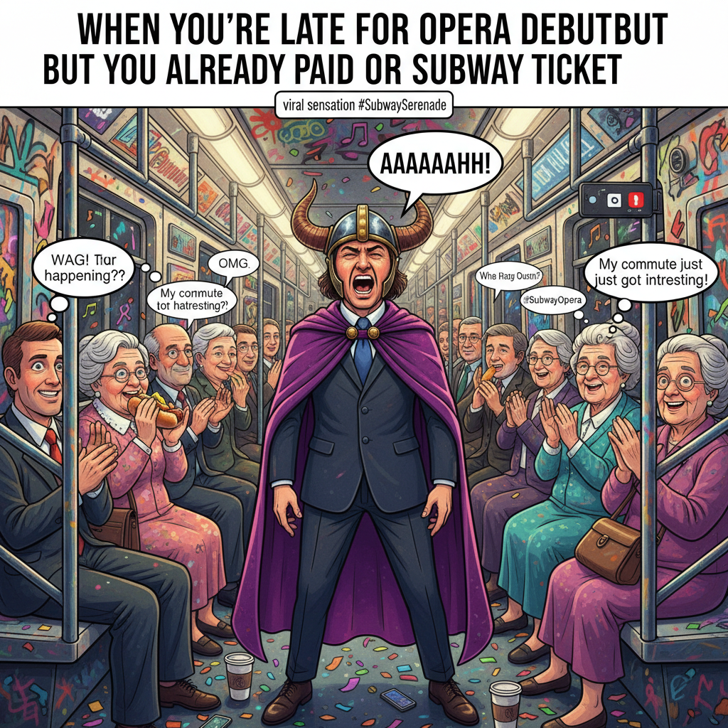 Just witnessed a full-blown opera performance on the subway. Peak public transport energy.
