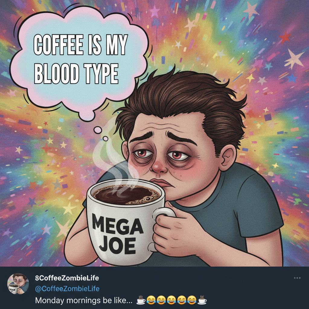 My blood type is coffee. My therapist told me it's not a real blood type.