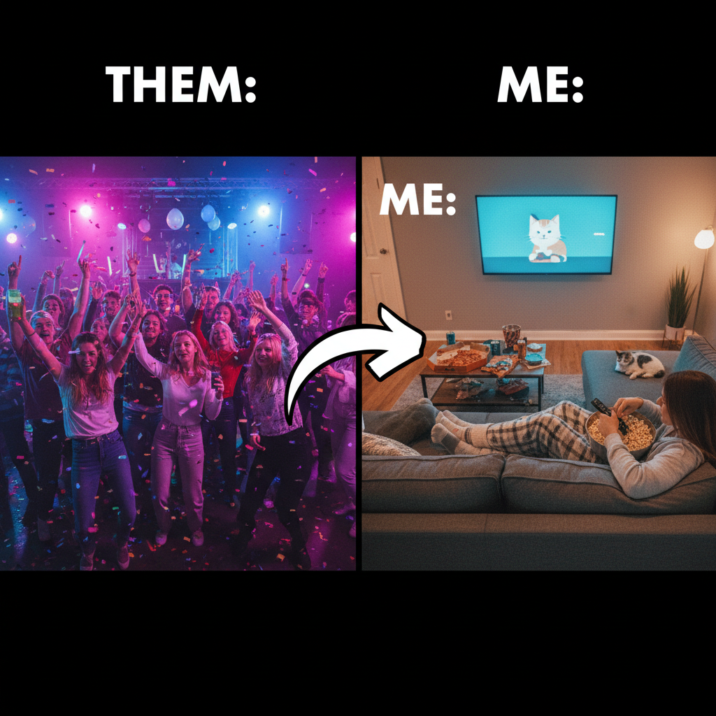 Friday night plans: wild party. Friday night reality: watching documentaries in pajamas.