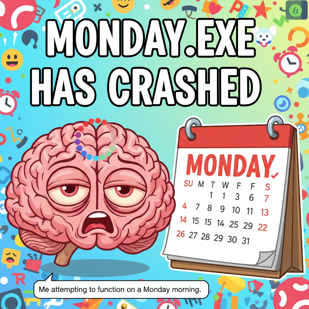 My brain on Monday morning is just an empty tab trying to load.