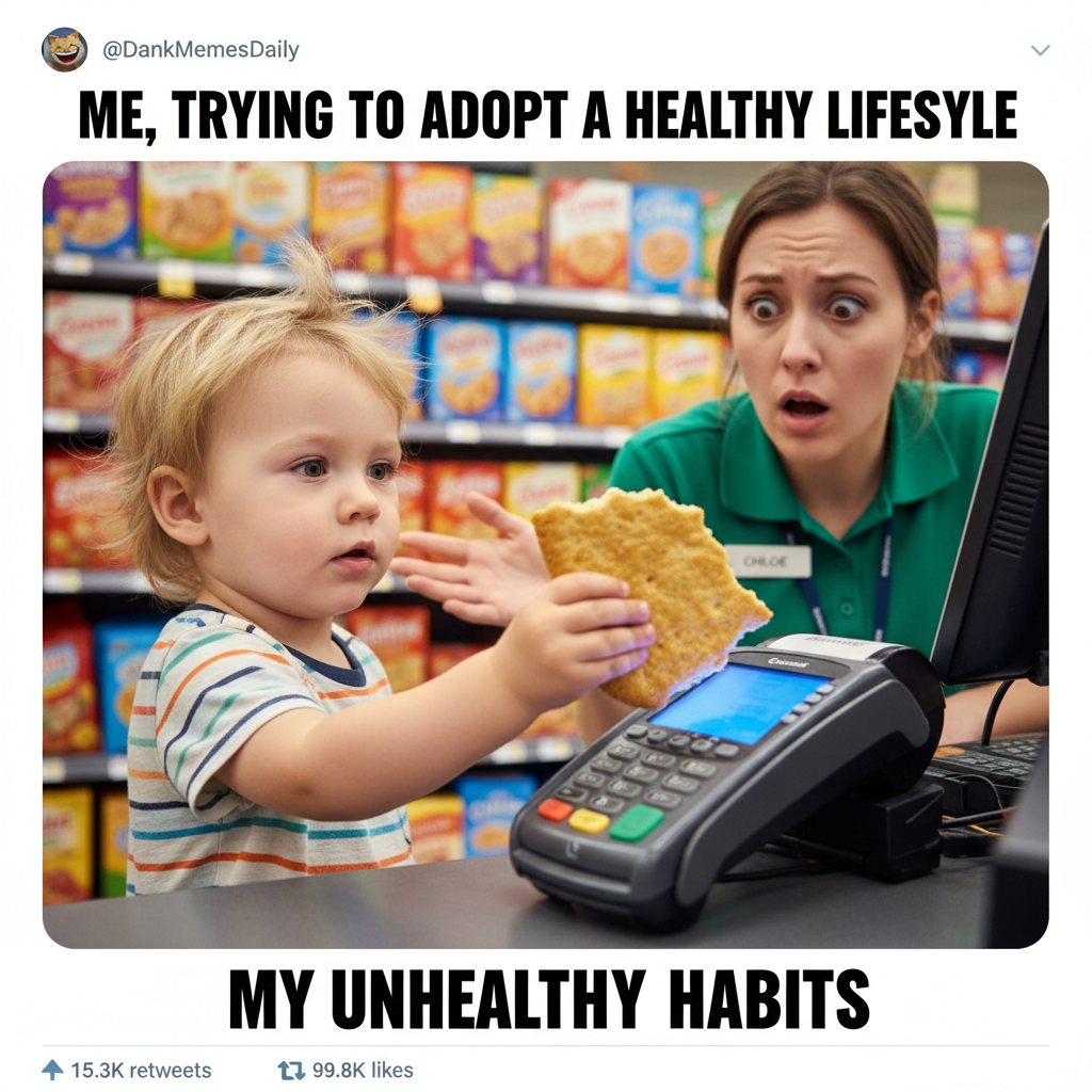 My toddler just tried to pay for groceries with a half-eaten cracker. Send help. #ParentLife