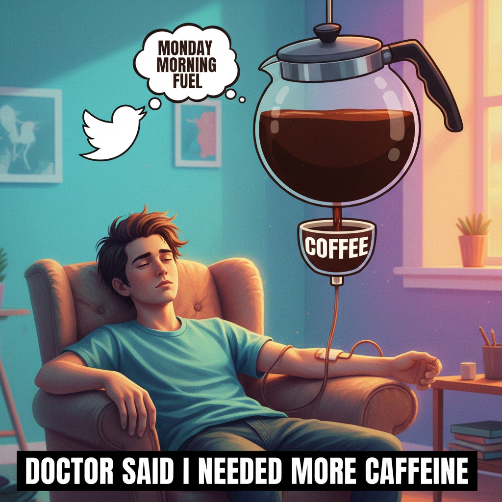 My blood type is now 90% coffee. Send IV drips of espresso. #CoffeeAddict