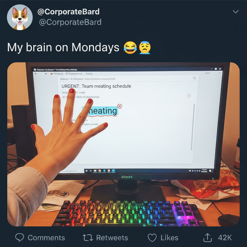 Autocorrect just changed 'meeting' to 'meating' in an email to my boss. I'm dead. I'm actually dead.