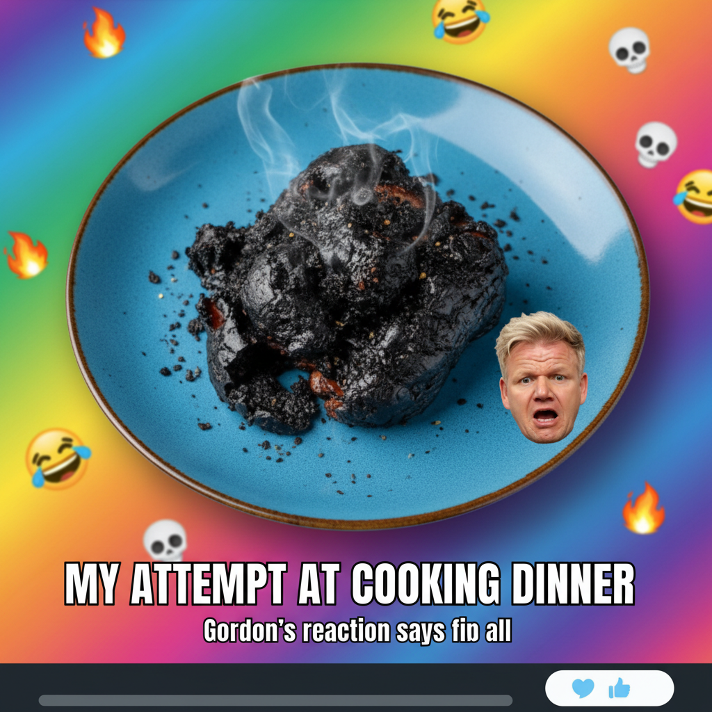My cooking fail went so viral, Gordon Ramsay sent me a 'What are you?' GIF.