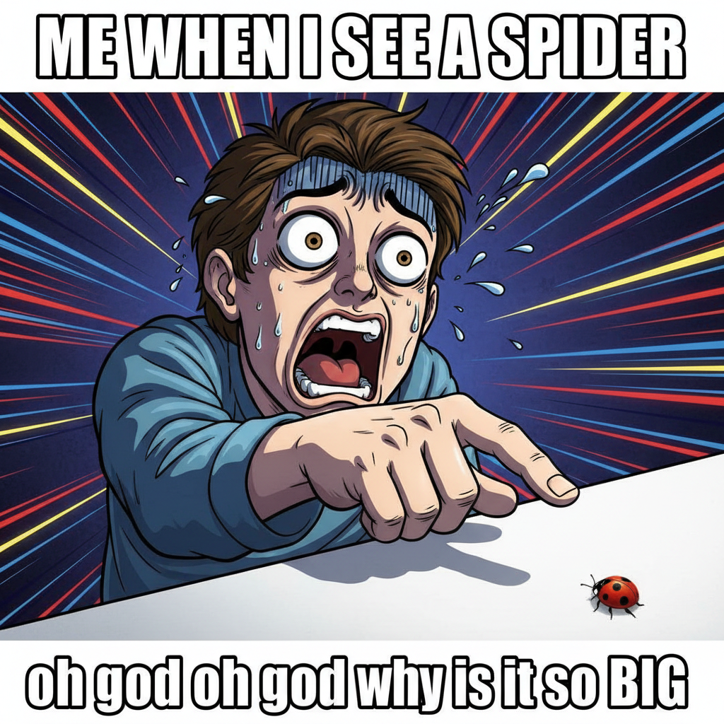 Me watching a bug fly by: *insert intense anime battle scene reaction*