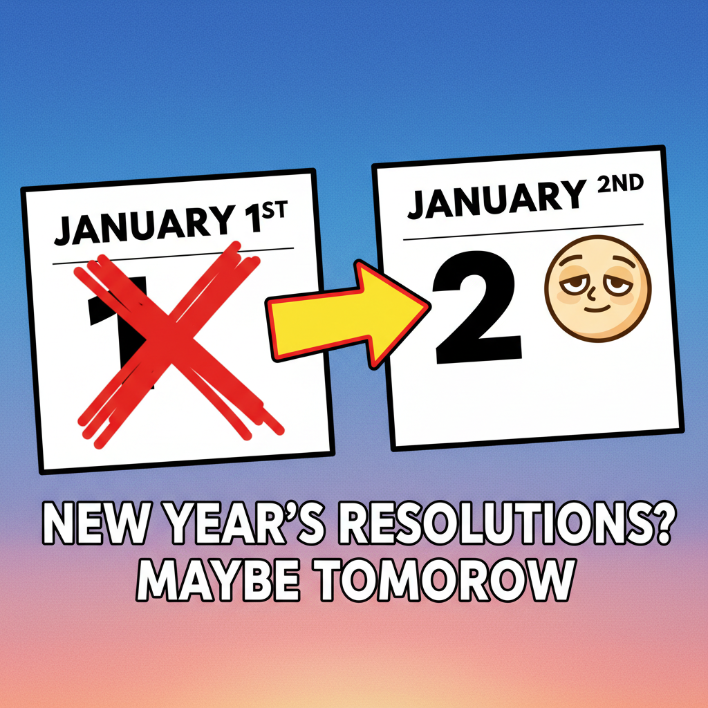 My New Year's resolution was to stop procrastinating. I'll start tomorrow.