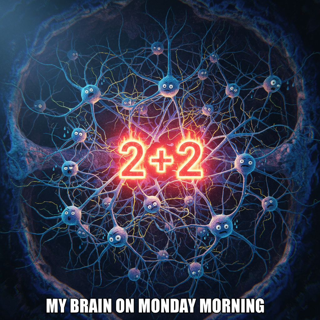 My Brain Cells Trying to Understand Basic Math After 5 PM