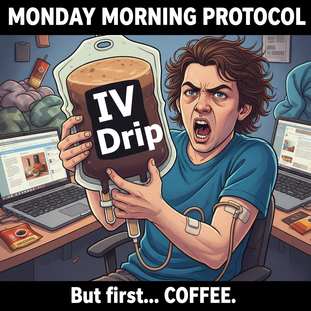 My blood type is now just 'dark roast.' Send help (and more coffee).