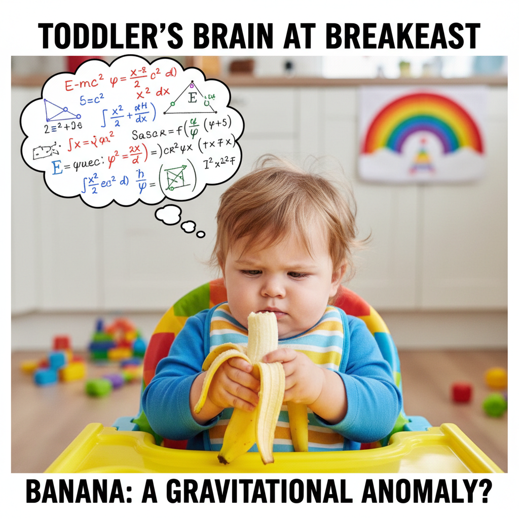 My toddler just explained quantum physics using a banana. I'm scared.