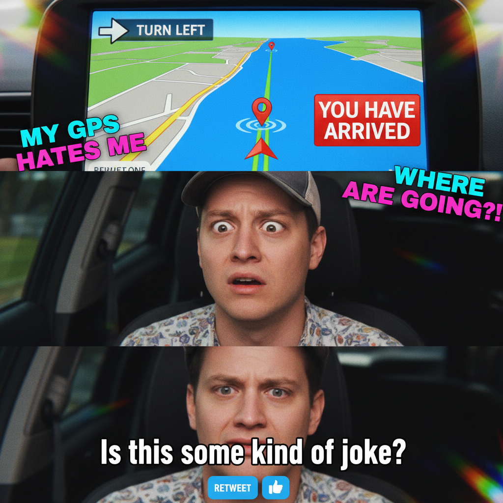 My GPS just told me to turn left into a lake. 10/10 would not recommend this shortcut.