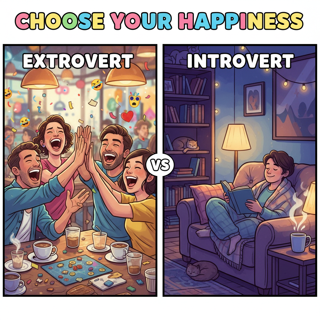 Extroverts recharge by socializing. Introverts recharge by canceling plans.