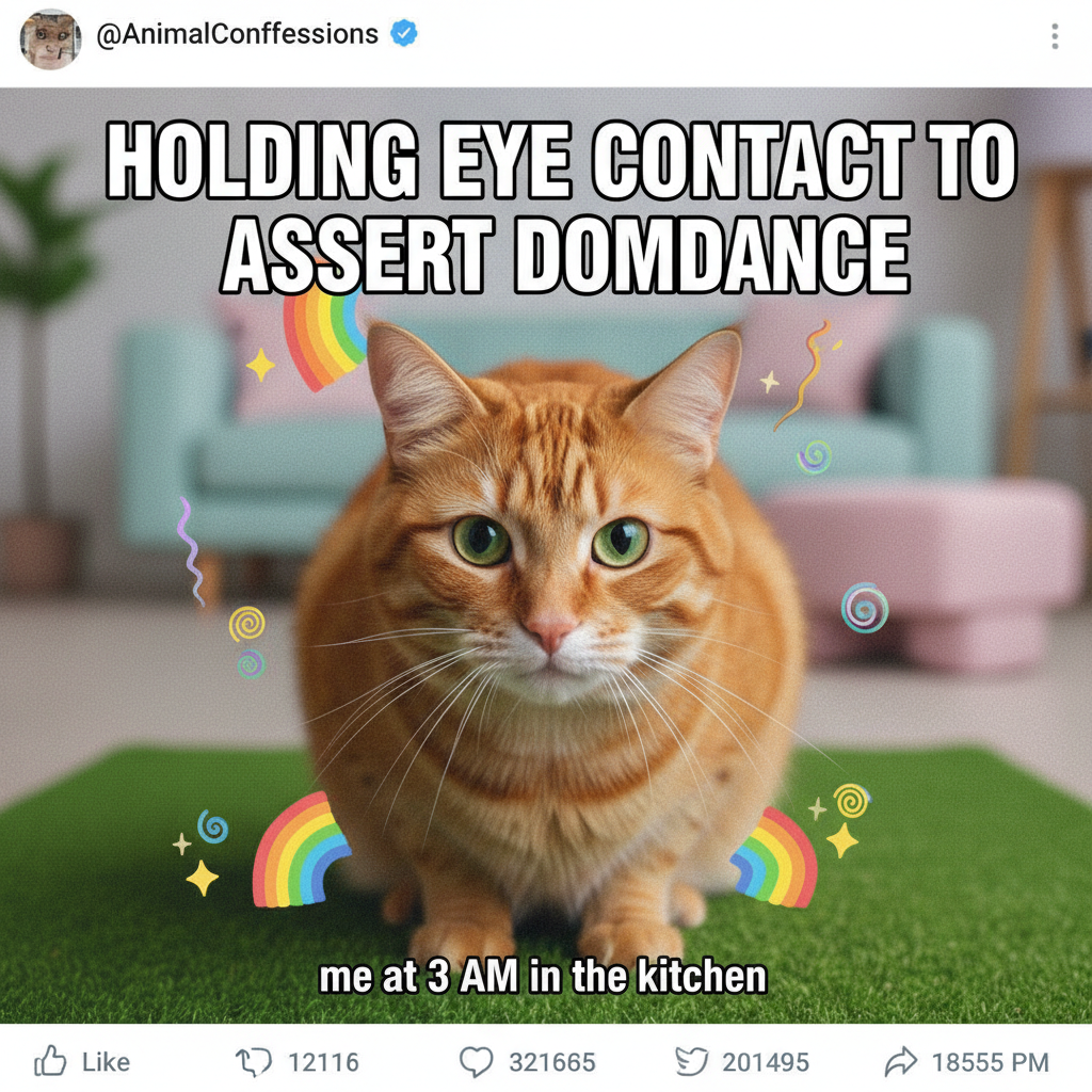 My pet just stared into my soul while pooping. The audacity.