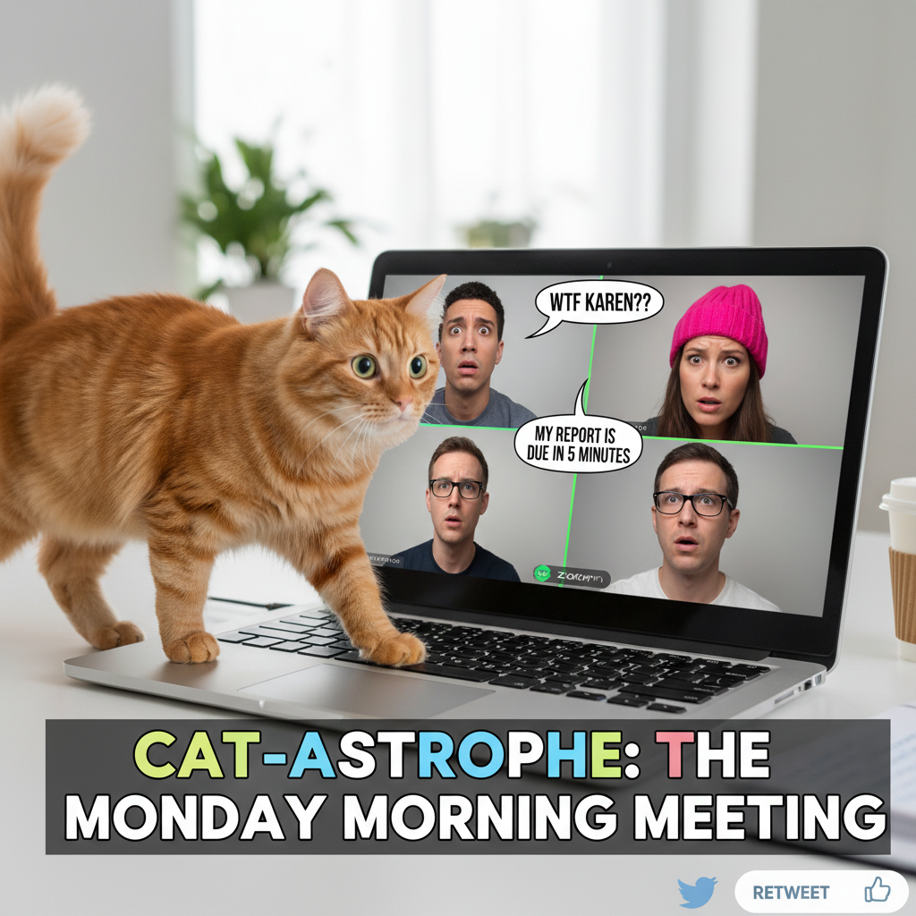 My cat just walked across my keyboard during a Zoom meeting. Instant promotion to chaos agent.