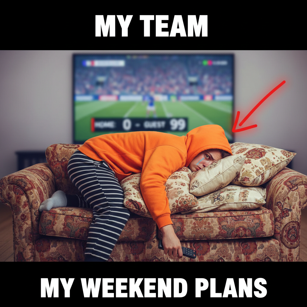 My team lost. My entire week is ruined. I'm taking a personal day.