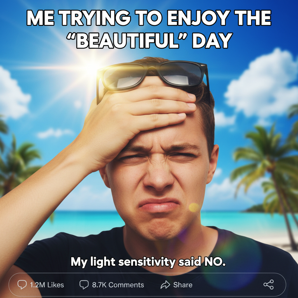 It's 75ยฐ and sunny, but I'm still complaining. It's too bright. My eyes hurt.