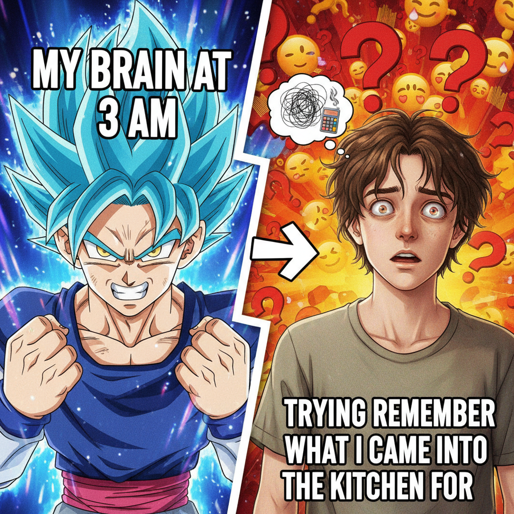 Me trying to react to real-life problems with anime protagonist energy. It's not working.