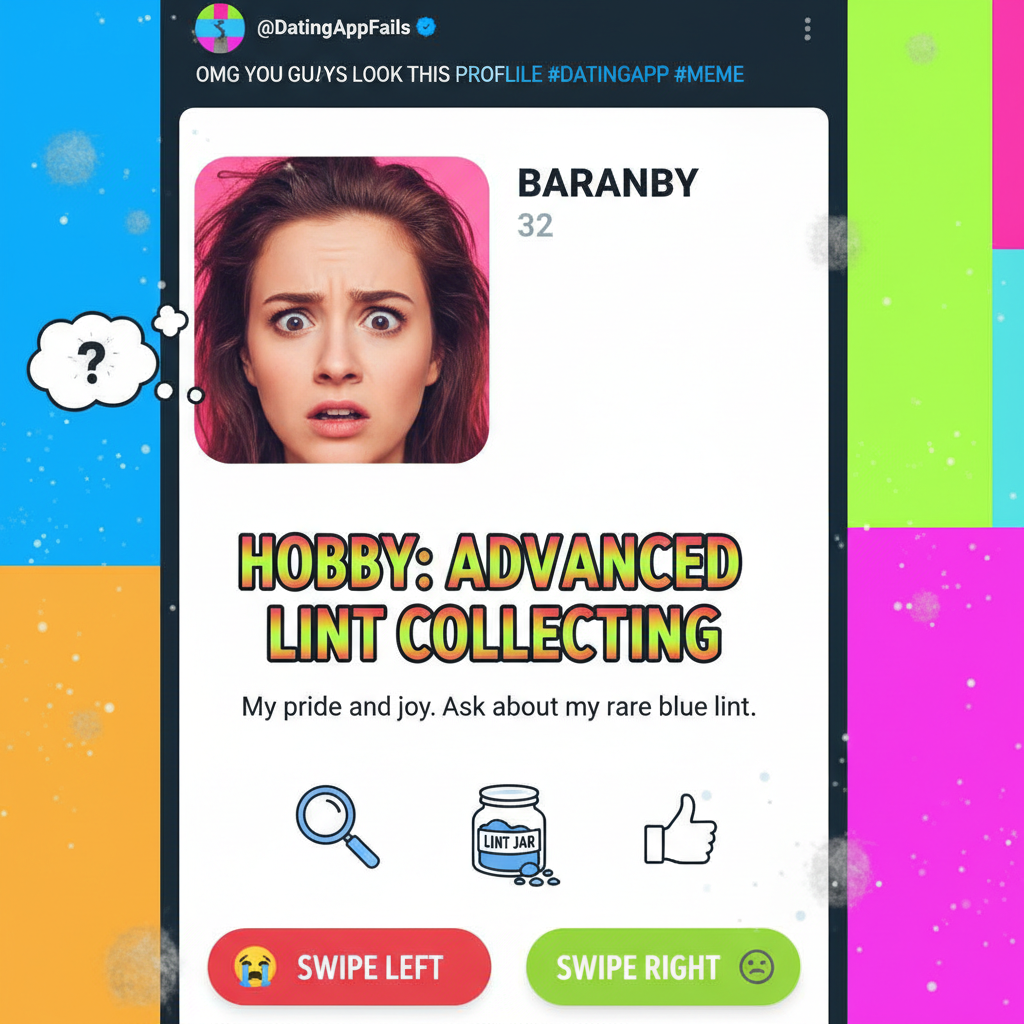 Matched with someone who listed 'collecting lint' as a hobby. This app is WILD.