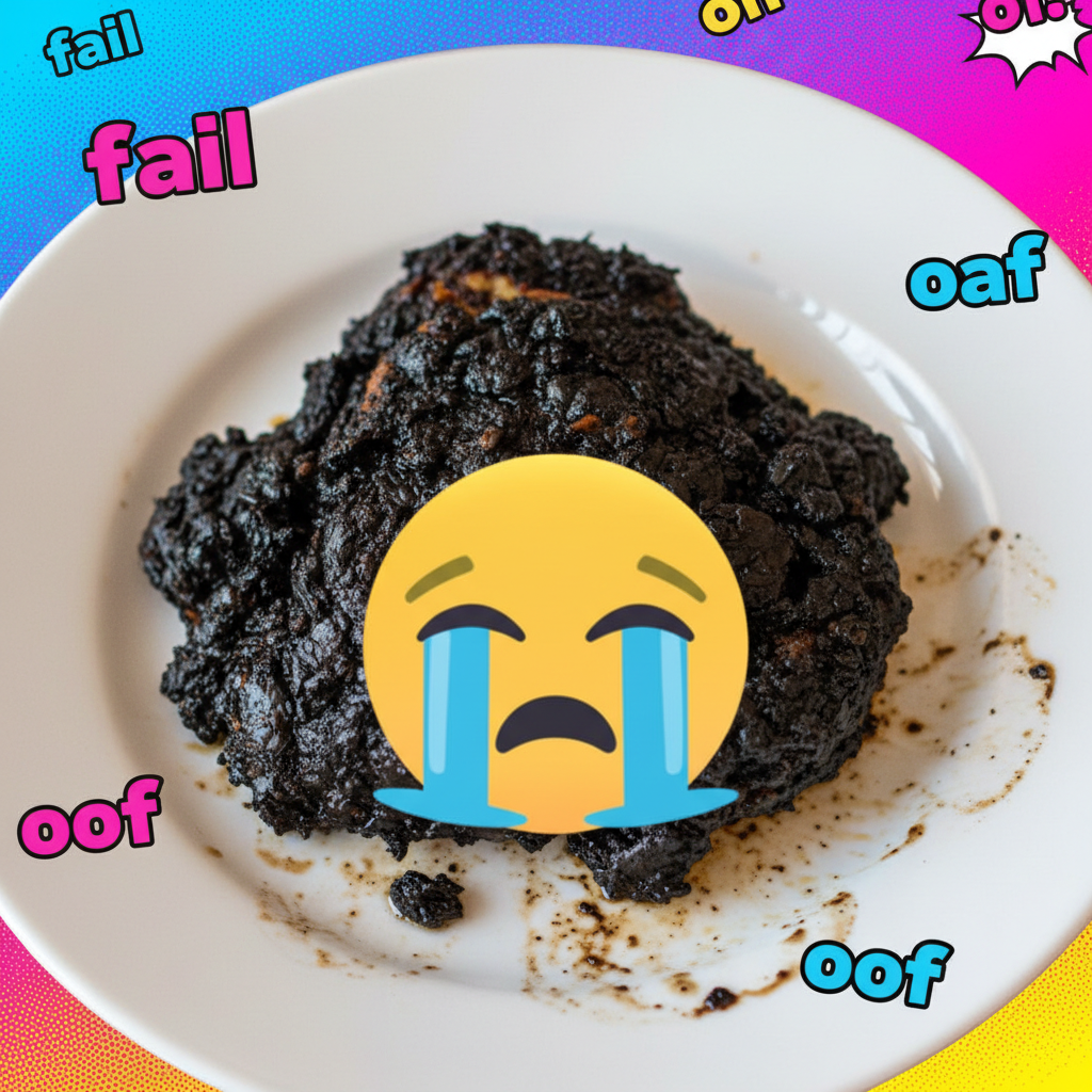 My 'gourmet' dinner looks like an alien threw up. Send help (and pizza).