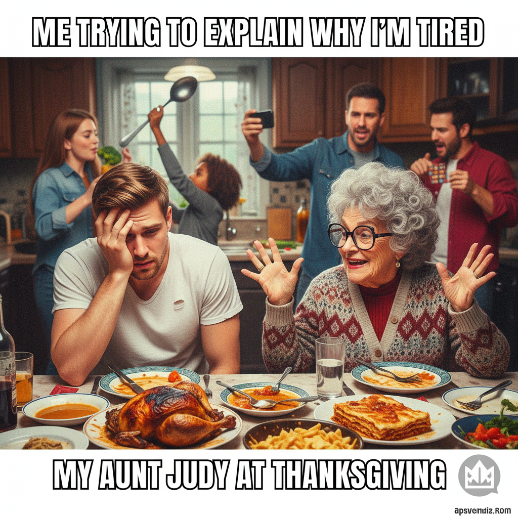 Aunt Carol just asked if I'm 'still single' for the 5th time. Pass the gravy.