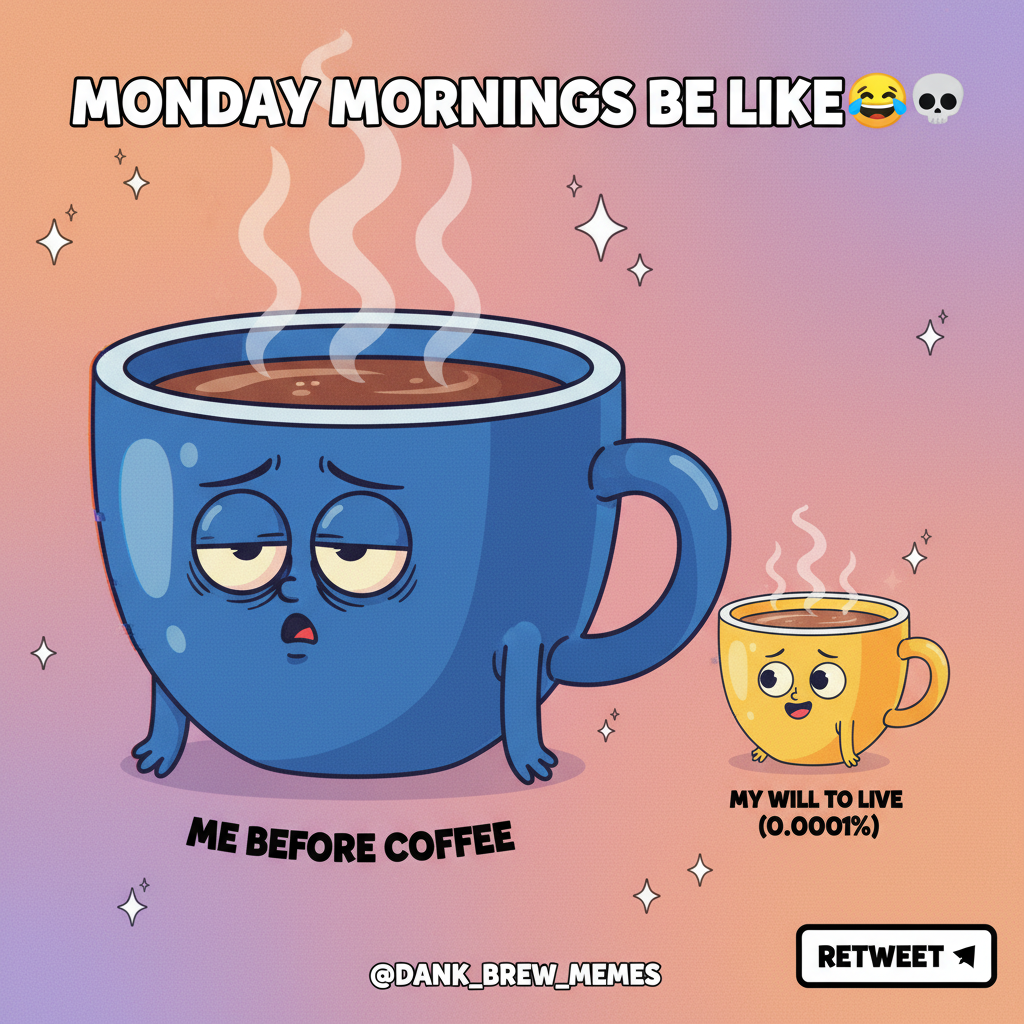 Monday morning mood: My coffee needs a coffee.