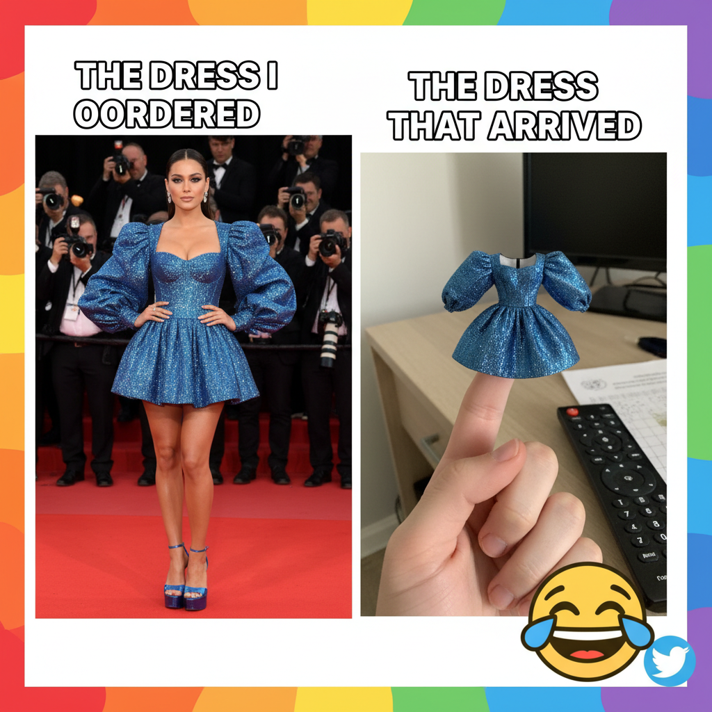 Ordered a 'mini' dress online. Got a dress for a mini-figure. Send help.