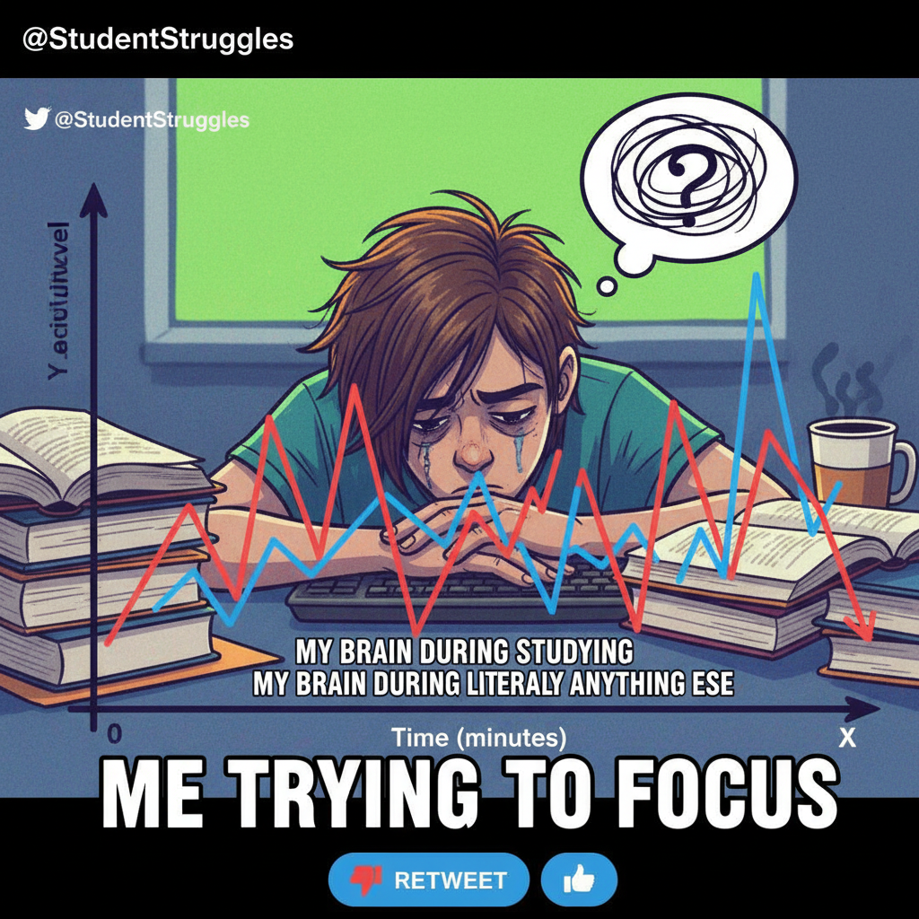 My brain cells during exam season are just 📈📉📈📉📈📉
