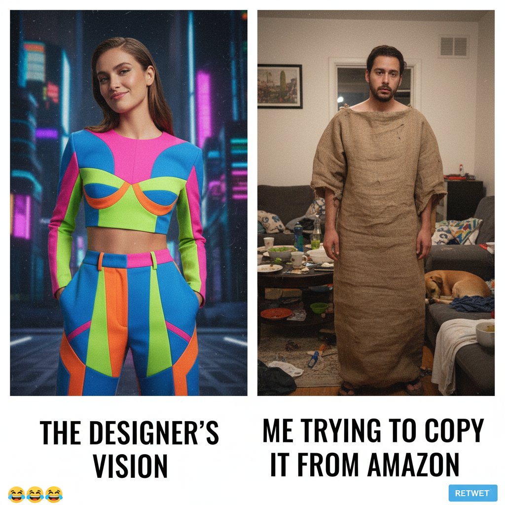 Thought I ordered a cute top, got a potato sack. Online shopping is a gamble. 🥔