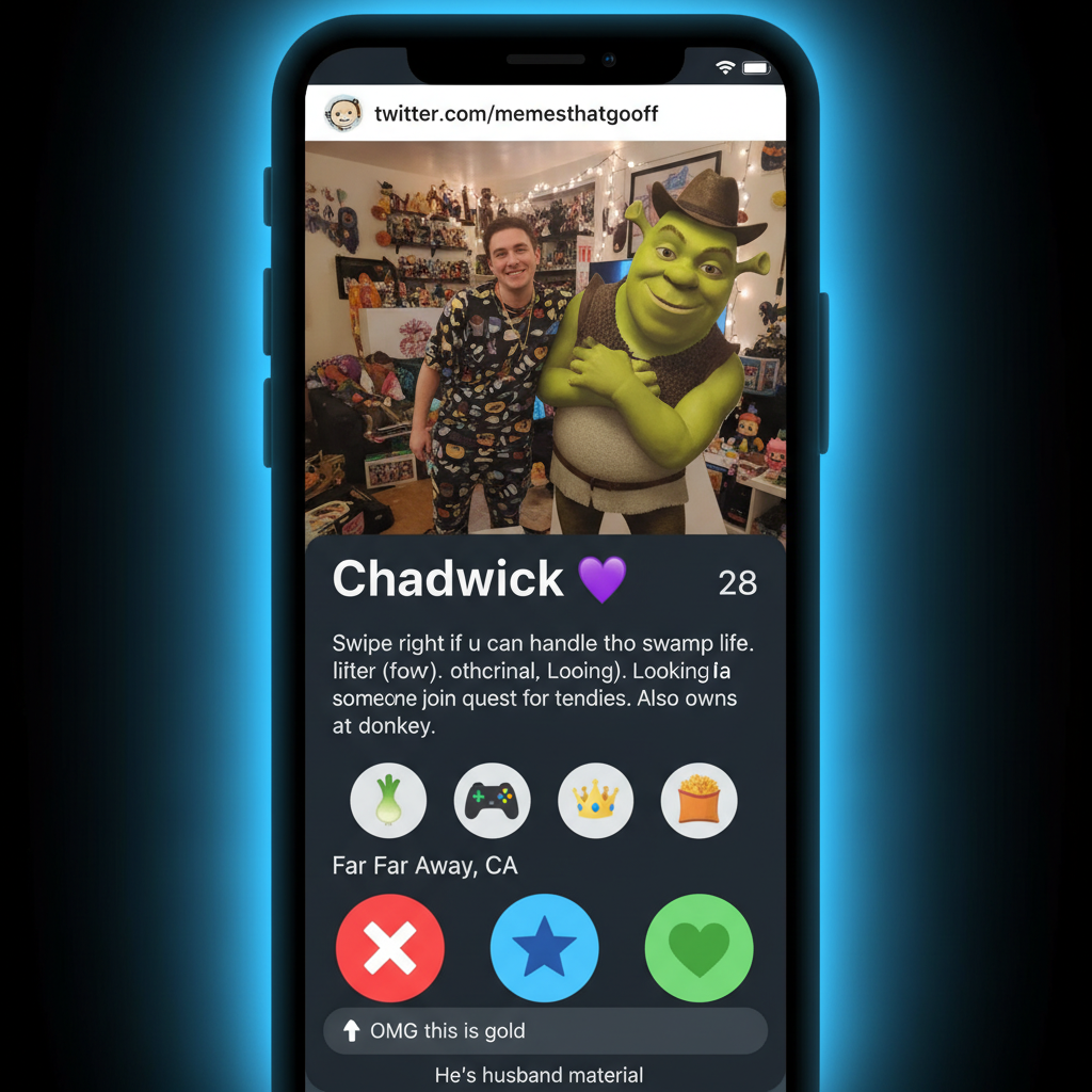Matched with someone who only posts pics with their 'bestie' (a life-size cardboard cutout). 🚩