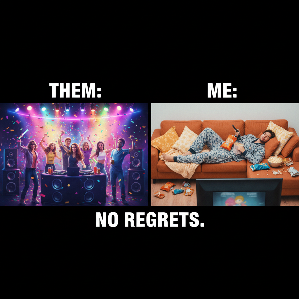 Friday night plans: wild party. Friday night reality: PJs, snacks, and debating if I should exist.