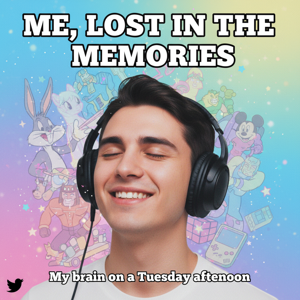 Hearing that one song from your childhood cartoon and suddenly you're 8 again. The nostalgia hits DIFFERENT.