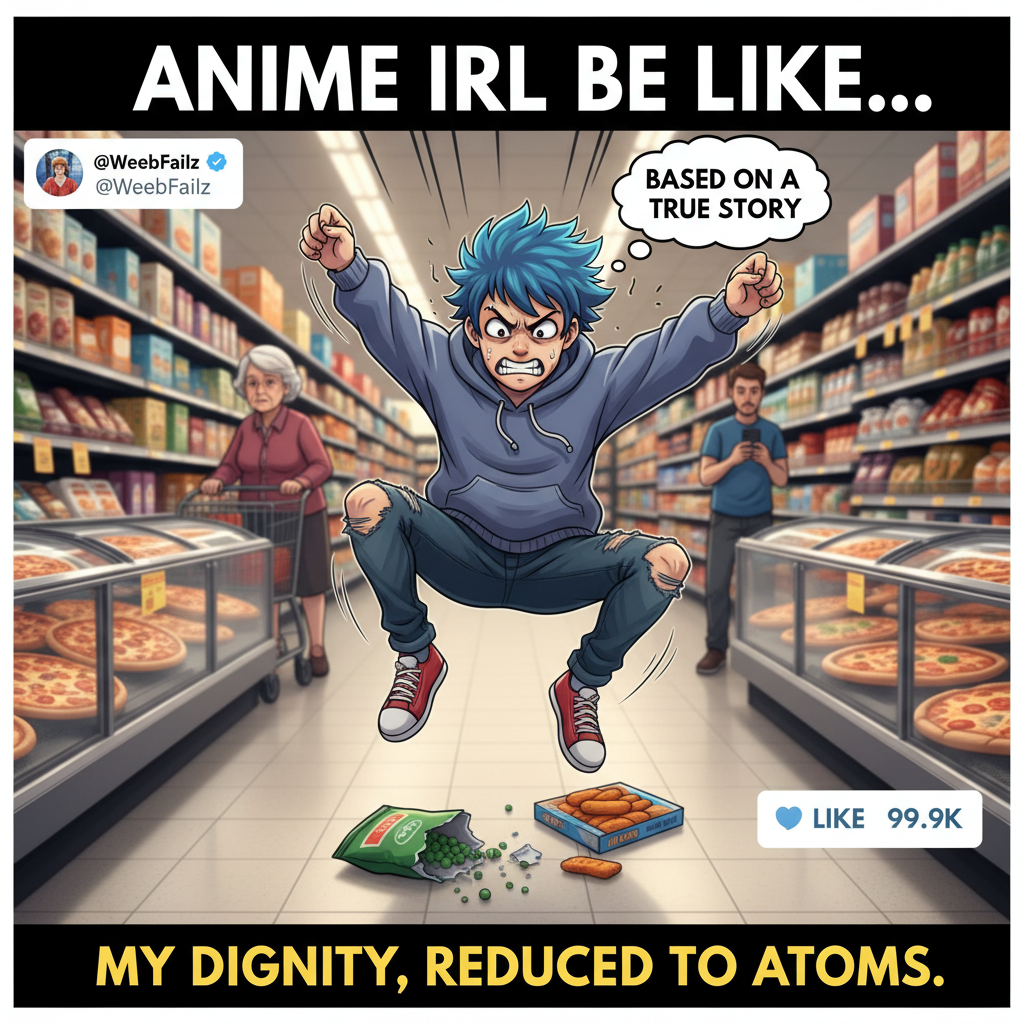 Me trying to use anime logic in real life: *falls dramatically*