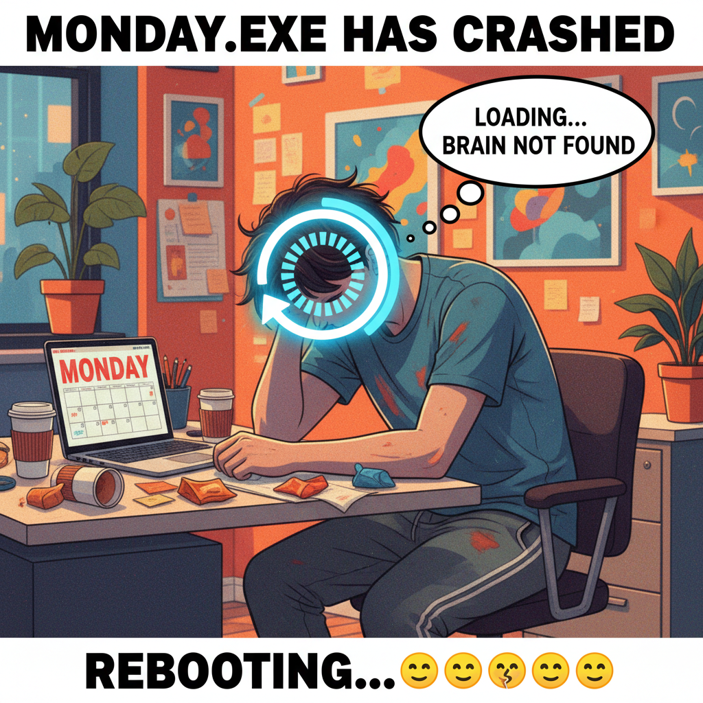 My brain on Monday morning: buffering... buffering... still buffering...