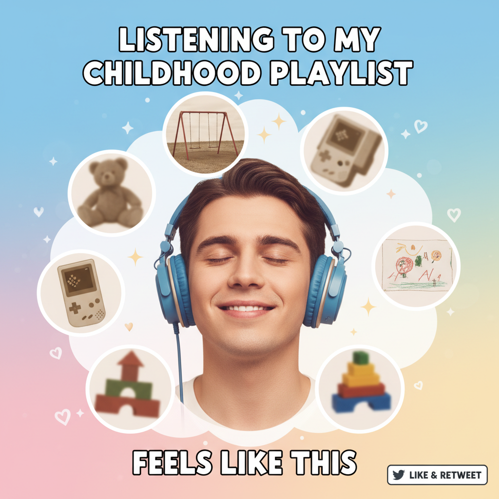 Hearing that one song from my childhood hits different now. Instant time travel.