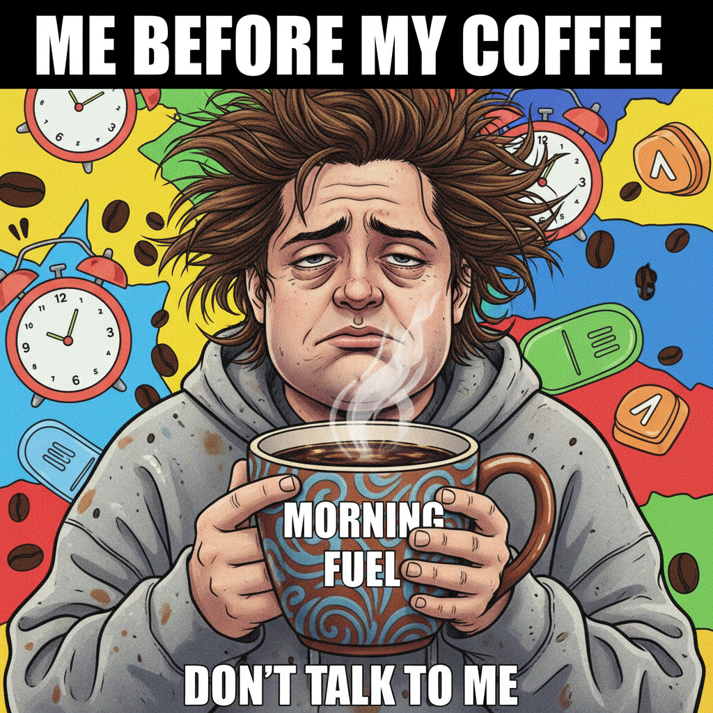 My blood type is coffee. My personality type is 'don't talk to me until I've had coffee.'