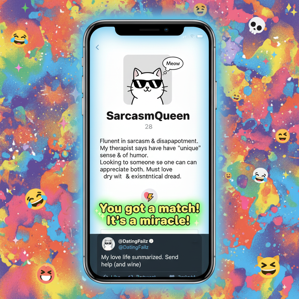 My dating app bio: 'Fluent in sarcasm & disappointment.' Still getting matches.