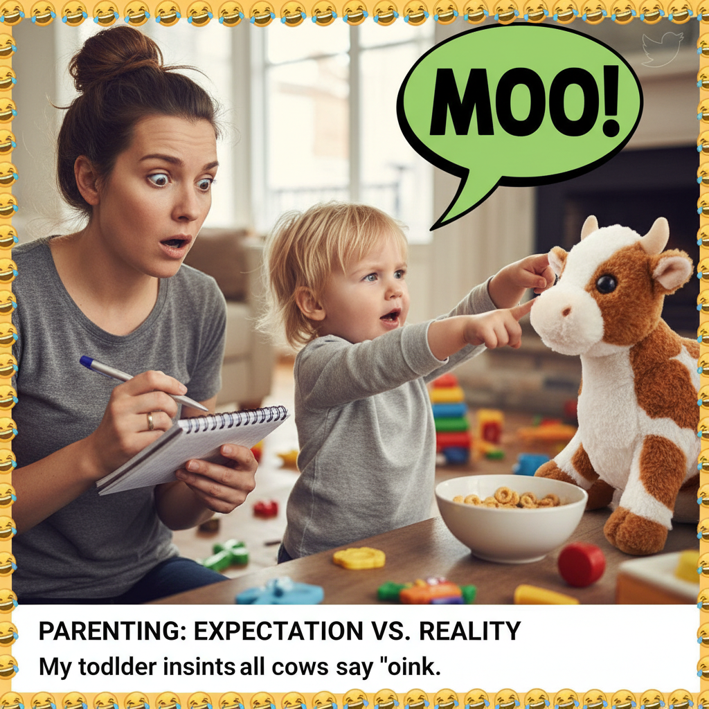 My toddler just explained quantum physics using only animal noises. I'm taking notes. ๐คฏ