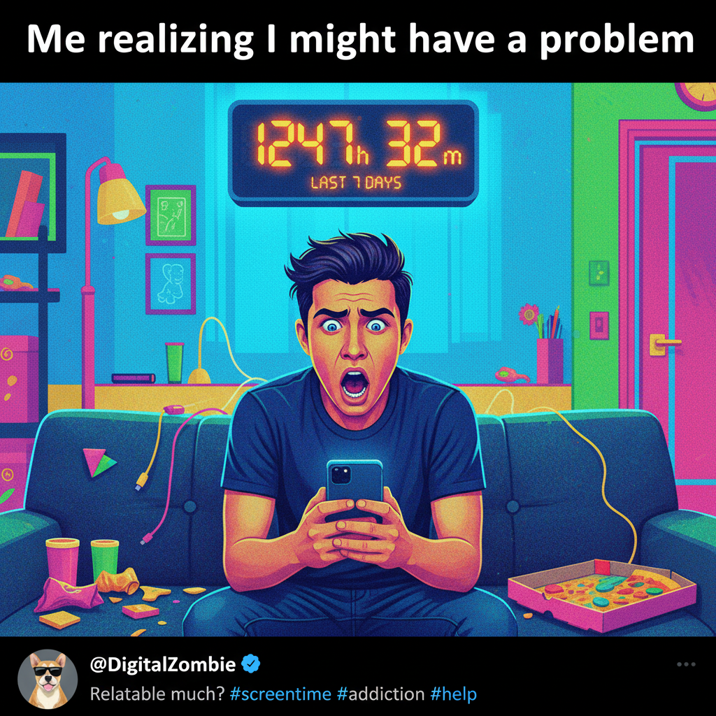 Just checked my screen time. I need an intervention, or maybe just more memes. 🤔📱